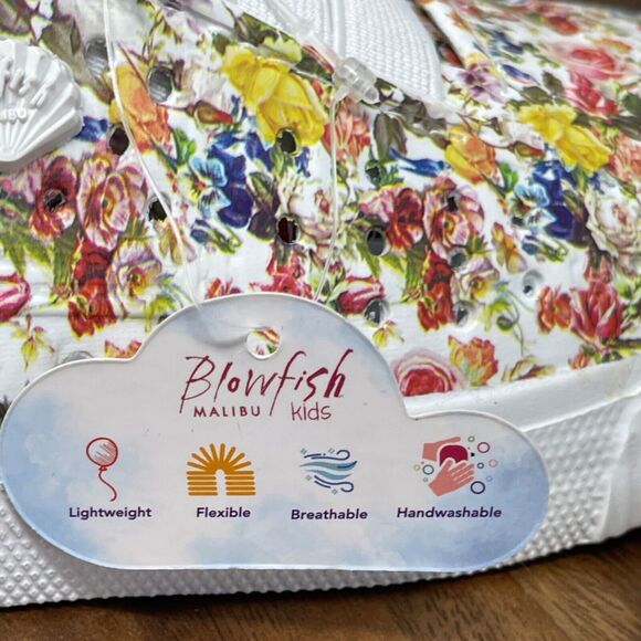 Blowfish Malibu Water Shoes Girls 1 Multi-color Floral Rubber Beach Pool Ruby-K - Picture 14 of 16